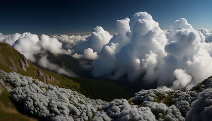 Canvas Print - white fluffy clouds