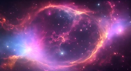 Wall Mural - a colorful animated space nebula background created with some elements made with 4k