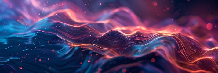 Wall Mural - a wave of light and colors