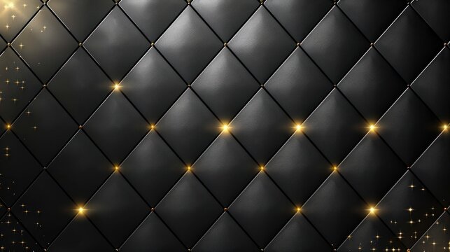 Black diamond pattern with gold lights