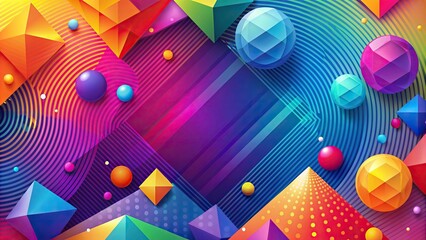 Wall Mural - Colorful abstract background with vibrant hues and geometric shapes , colorful, abstract, background, vibrant, hues, geometric