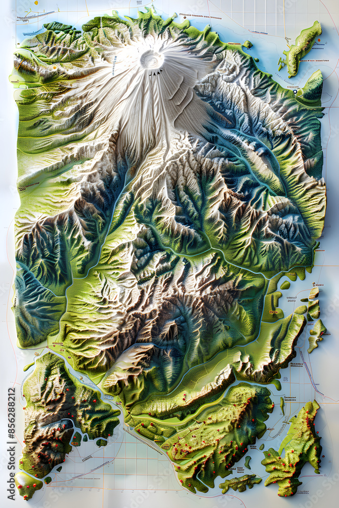 Comprehensive Geographic and Urban Layout Map of Java Island with Major ...