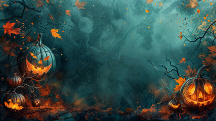 Wall Mural - Holiday event halloween background concept illustration