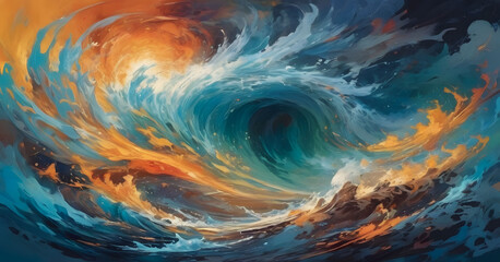 background with ocean big wave, beautiful colorful wallpaper with water wave 