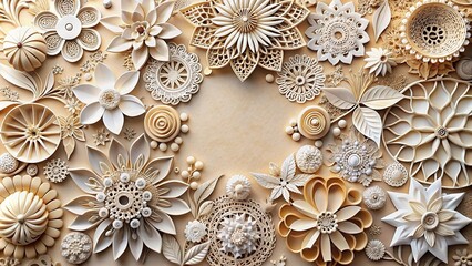 Sticker - Collage of intricate papercraft designs , papercraft, collage, paper art, handmade, creativity, intricate, design, DIY
