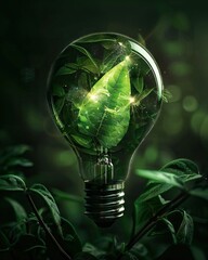 Wall Mural - 3D illustration Renewable energy concept Earth Day or environmental protection Protect the forests that grow on the ground and help save the planet. AI generated illustration