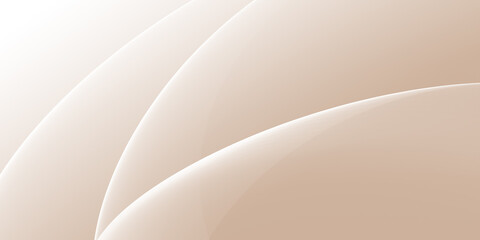Abstract soft cream color curvy style background. Modern bright graphic template design. Transparent surface
