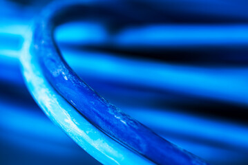 Sticker - Close-up of electrical cable with blurred background