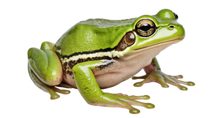 green frog isolated on white background , transparent png image