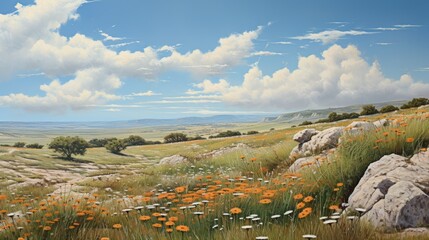 Poster - landscape in the summer