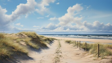 Poster - sand dunes and beach