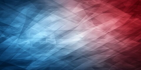 Wall Mural - Abstract geometric gradient with red, white, and blue hues