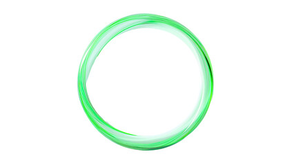 Neon green circle on a transparent background