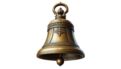  Vintage old bell  isolated on transparent or white background