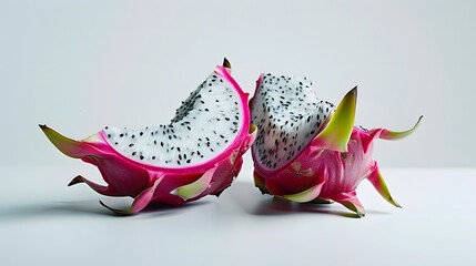 Wall Mural - dragon fruit isolated on white background. 