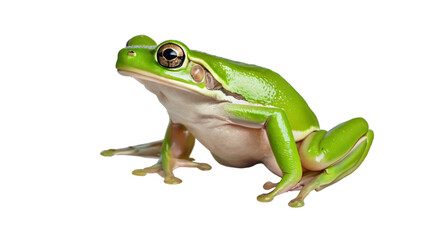 green tree frog isolated on white background , transparent png image