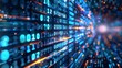 © studio clever - Abstract Digital Data Stream with Binary Code, Generative AI