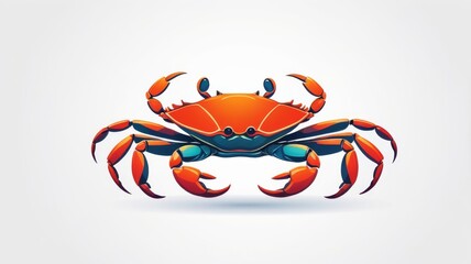 Wall Mural - an illustration of Cancer the crab star sign, featuring a detailed crab with the Cancer symbol in the background