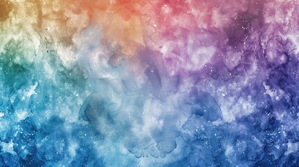 Poster - Watercolor Artwork Artistic Wallpaper With Frosty Color Palette and Fantasy Tie Dye Effect
