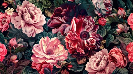 Wall Mural - Designing Textiles Digitally with Floral Motifs