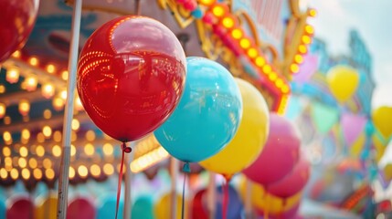 Wall Mural - Bright Balloons Enhancing the Funfair Experience