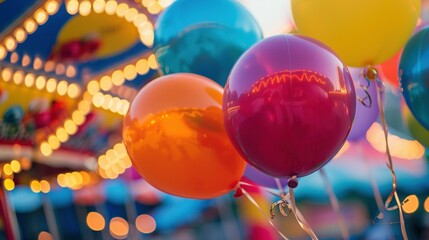 Wall Mural - Bright Balloons Enhancing the Funfair Experience