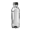 © DuangphonKPR - Clear plastic water bottle with black cap, isolated on white background.