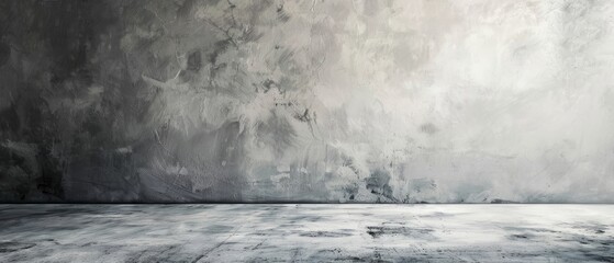 Wall Mural - Light grey hand-painted textured backdrop studio wall