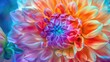 © The 2R Artificiality - Surrealistic dahlia bloom macro in pop art style