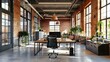 © Yelena - An office with elements of industrial design image