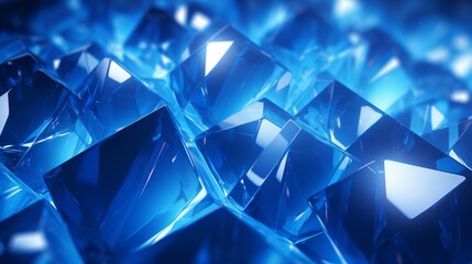 Fototapete -  a captivating abstract blue background with captivating diamonds and squares in an enchanting geometric pattern.