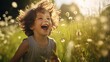 © venusvi - child's laughter echoing through a sun-drenched meadow, capturing the innocence and joy of childhood.
