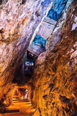 Wall Mural - Interior of Mina El Eden, a historic mine in Zacatecas. UNESCO world heritage in Mexico