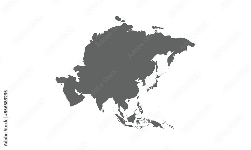 Asia map isolated on white background. for website layouts, background ...