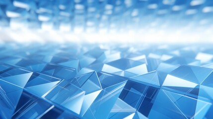 Poster - mesmerizing abstract blue background with swirling diamonds and squares in a mesmerizing geometric pattern. 