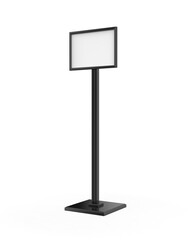 Wall Mural - Blank poster sign stand. Floor standing display realistic mockup. Adjustable pedestal with blank board, mockup.