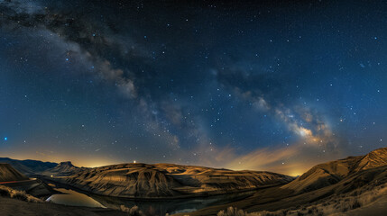 Wall Mural - galactic landscapes: the beauty of the universe
