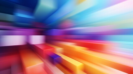 Poster - a vibrant abstract blurred gradient background in primary colors, reminiscent of a box of crayons.