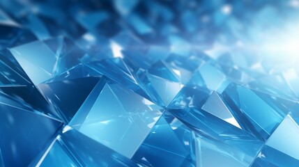 Leinwandbilder -  vibrant blue abstract background with overlapping diamonds and squares in a dynamic geometric pattern. 4522-b755-b07d7efc47ba