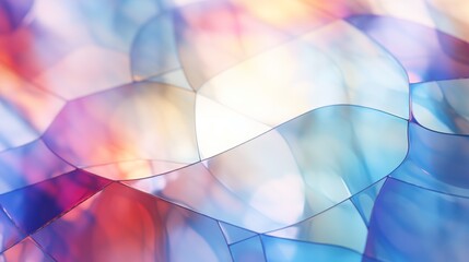Aufkleber - ethereal abstract blurred gradient background in jewel tones, reminiscent of a stained glass window depicting a celestial scene. 