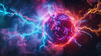 Wall Mural - Plasma Sphere Energy Surge background