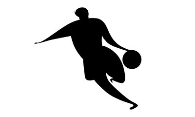 Wall Mural - silhouette of Basketball player illustration