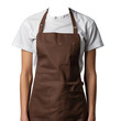 © Sippung - Barista woman uniform mockup in brown apron and white shirt on transparent background clipart