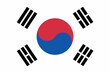 © Azizah - South Korea official flag vector with standard size and proportion. National flag emblem with accurate size and colors.