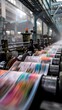 © Sasa Visual - Close-up of printing press machine printing newspapers