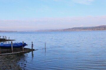 Poster - Blick von der Insel Reichenau auf den Bodensee	