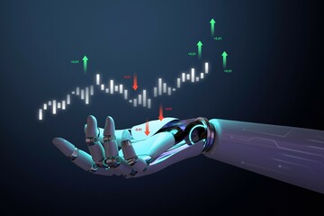 Poster - Stock marketing investment graph remix