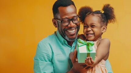 Canvas Print - The father and daughter gift