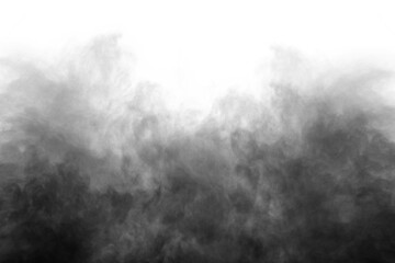 Wall Mural - realistic dark fog or smoke isolated transparent special effect. misty smoke texture overlays on whi