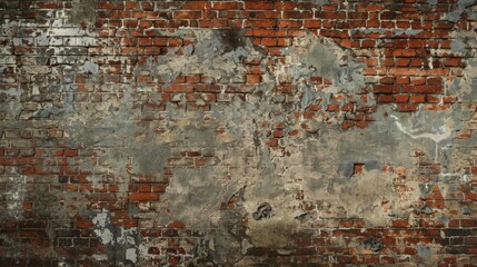 Wall Mural - Brick wall with contrasting zones and space for text and design Versatile concept for various uses